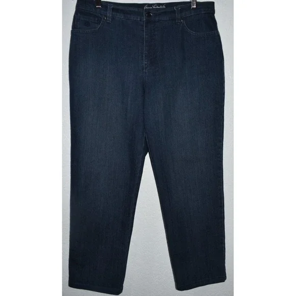 Gloria Vanderbilt 14 SHORT AMANDA Jeans All Around Slimming Embroidered Pockets