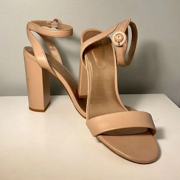 Mix No. 6 Women's Lole Nude Patent Leather Ankle Strap Heels