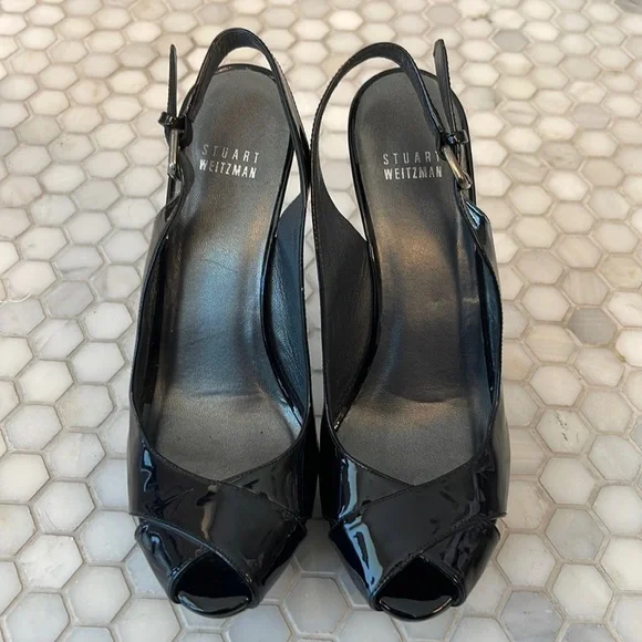 Stuart Weitzman Black Patent Heels