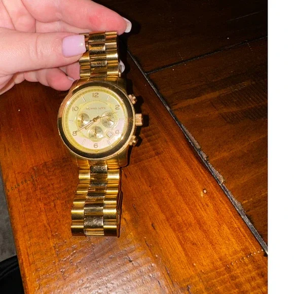 Michael Kors Gold Colored Stainless Steel Watch Model 8077