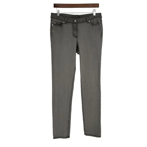 J. McLaughlin Womens Skinny Jeans Size 8 Gray Denim Soft Stretch Cotton Mid Rise