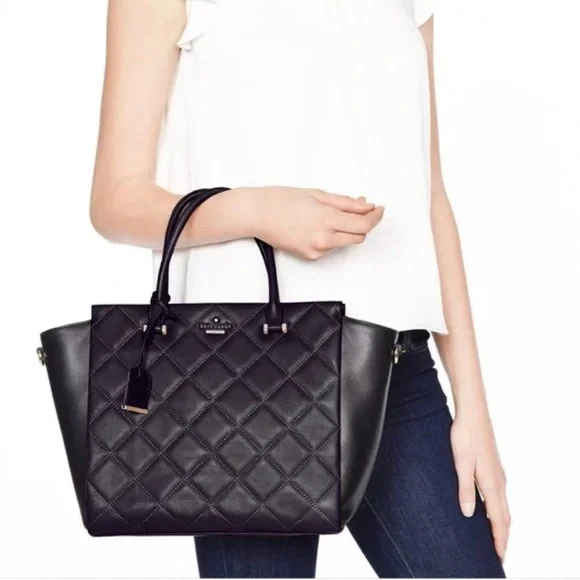 𝅺KATE Spade Emerson Place Hayden Black Satchel Bag