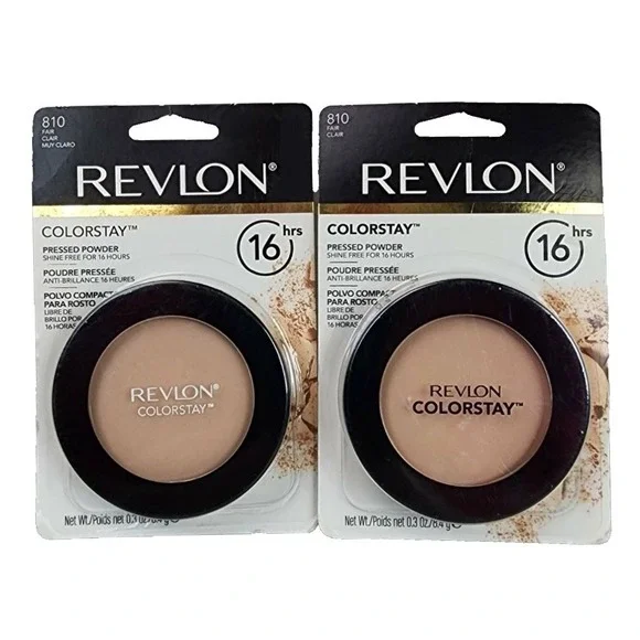 Revlon ColorStay Pressed Powder 810 Fair Shine Free 16 Hours Makeup‎ Set of 2