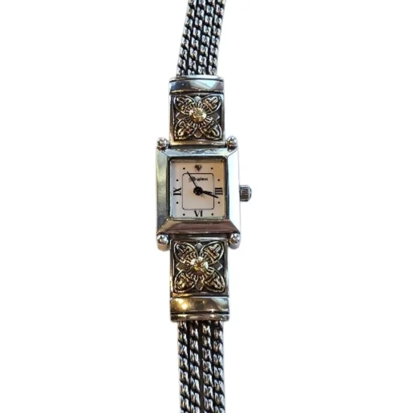 Brighton Monroe Silvertone Goldtone Quartz Analog Bracelet Watch