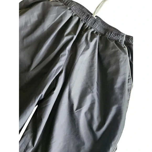 Nike Team Rugged Track Pants Womens L Black White Pipin‎ Zip Cuffs Vintage Y2K