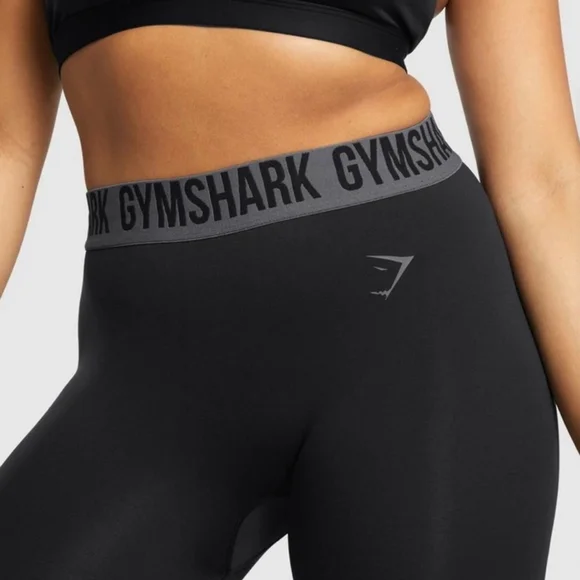 Gymshark Dry Charcoal and Black Leggings | EUC | Sz S