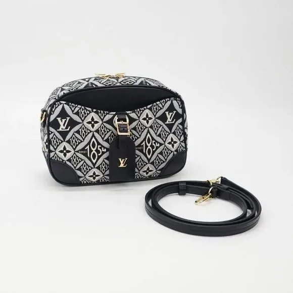 Louis Vuitton Jacquard Deauville Mini Shoulder Bag Monogram Gray