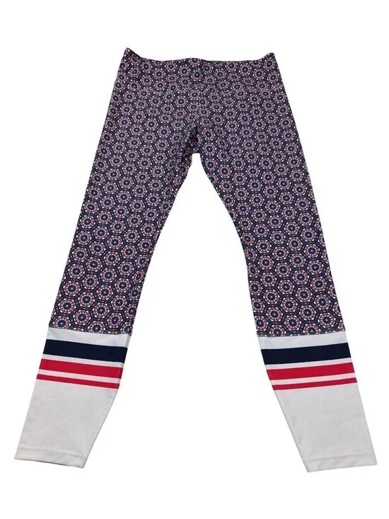 Uniquely Lorna Jane Womens Geometric Pattern Leggings Sz Large (LL489)