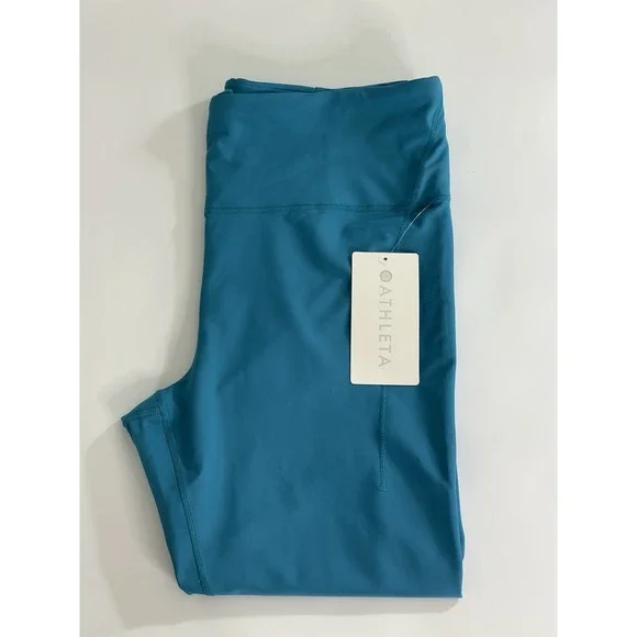 Athleta Pacesetter Ultra High Rise 7/8 Legging Pacific Blue Women's Size XL NWT