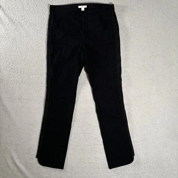 Zac Zac‎ Posen Pants Women's Size 8 Black Straight Leg Lace Sides Goth