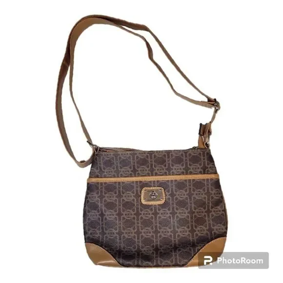 Treviso Brown Faux Leather Shoulder Bag