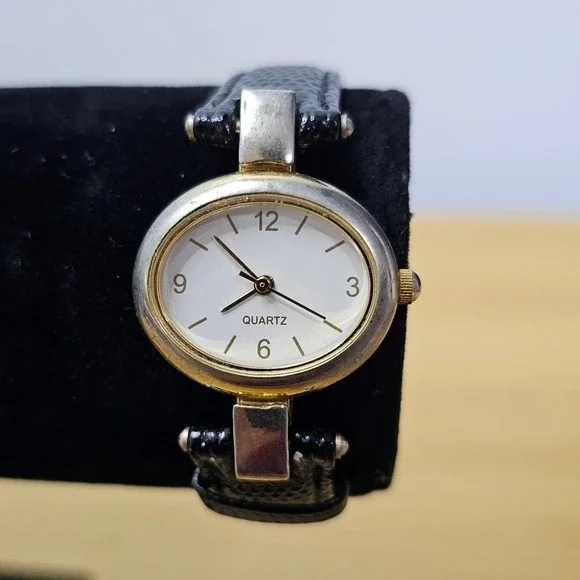 Black Diamond Quartz Formal Wrist Watch Japan 30mm