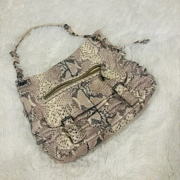 Cole Haan Snake Skin Bailey Roccia Shoulder Bag Purse