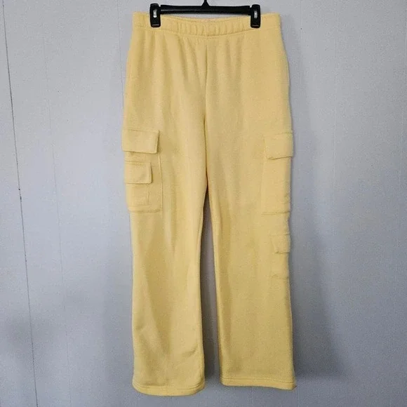 Cargo Sweatpants Women Medium Fleece Utility Joggers Pockets Comfy‎ y2k