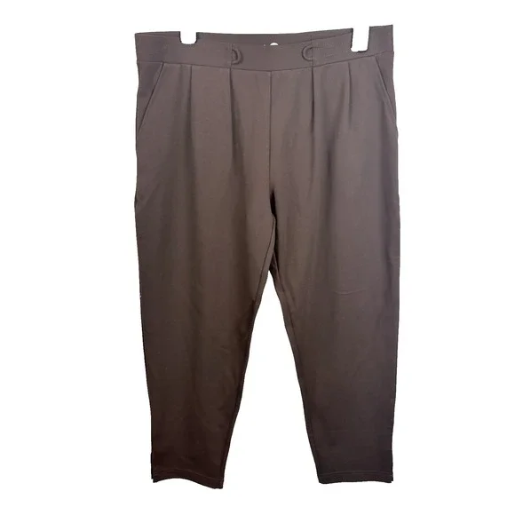Betabrand‎ Workwear Chocolate Brown Trouser Pants Size Large Petite