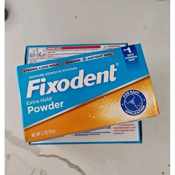 Fixodent Denture Adhesive Powder Extra Hold 2.70 oz x 4 Boxes Exp. 8.31. 2028