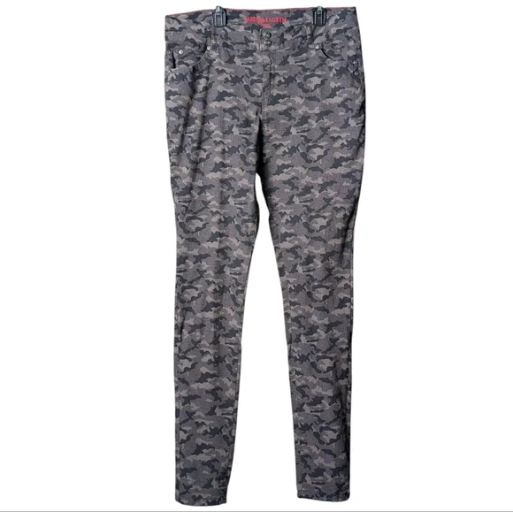 Sabrina Lauren Camouflage Skinny Pants Like New Women's 16W Pockets Zipper