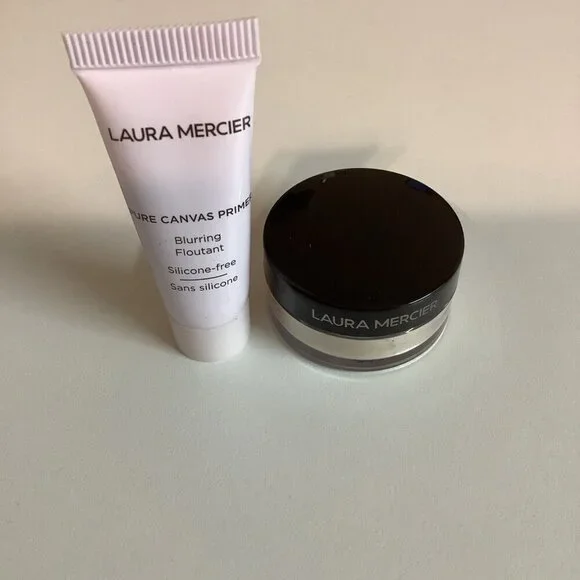 Laura Mercier Translucent Loose Setting Powder, 0.05 OZ & Primer Travel Size