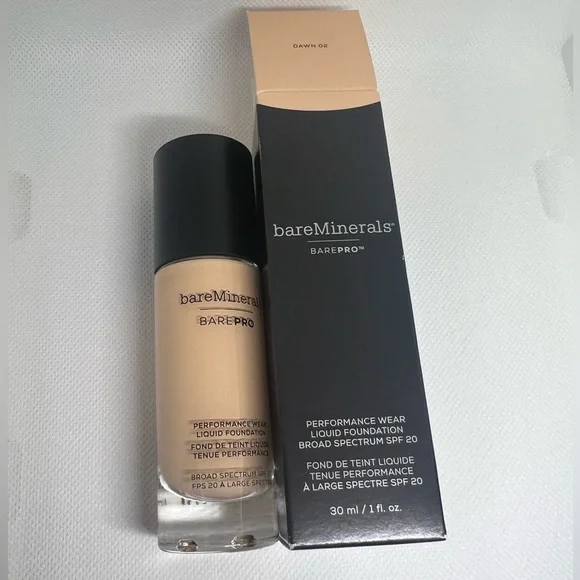 Bareminerals barepro performance wear liquid foundation DAWN 02 BRAND NEW