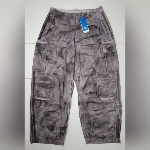 Adidas Originals Women's XXL Print Cargo Pants Grey Size 10 IW5532 NWT $190
