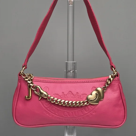 VINTAGE Y2K JUICY COUTURE GENUINE LEATHER BAGUETTE BAG