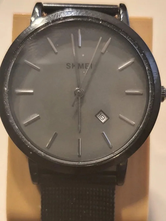 🦋10/$20🦋 Skmei Slim Black Stainless Steel Mesh Women's Watch w/Date