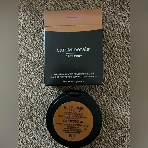 Bareminerals barepro performance wear powder foundation ESPRESSO 27 DISCONTINUED