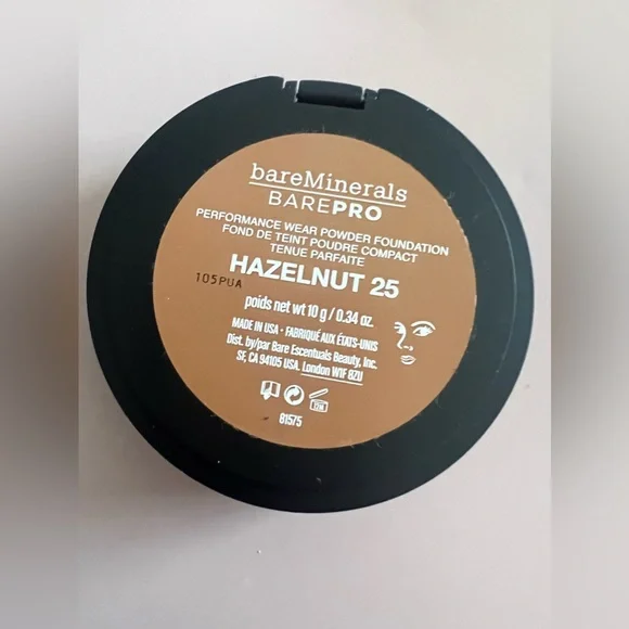 Bareminerals barepro performance wear powder foundation HAZELNUT NWOB