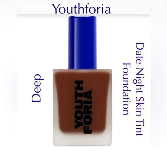 Youthforia Date Night Skin Tint Serum Foundation - Deep (BNIB)