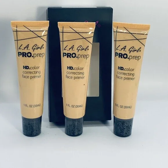 3 Pack L.A. Girl Pro.prep Correcting Primer- 1 OZ EA Yellow GFP911