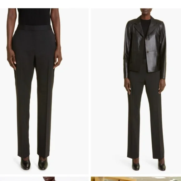 Lafayette 148 Irving Straight Leg Stretch Wool Pants