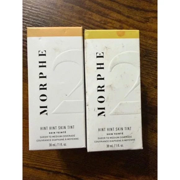 Morphe 2 Hint Hint Skin Tint Bundle Hint of Almond & Hint of Walnut 30ml New