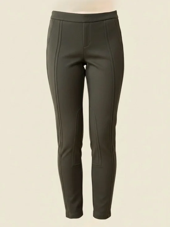 Vince Structured Ponte Legging Pants | Seamed Detail | Slim Stretch | Espresso