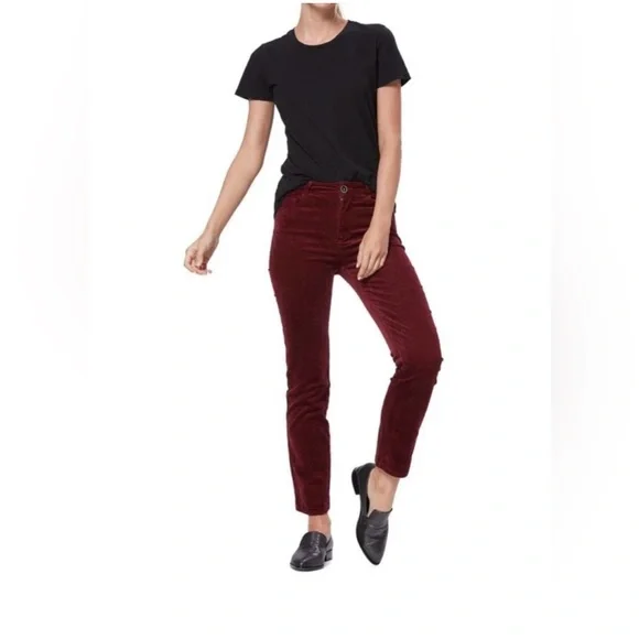 Paige Hoxton‎ Ankle Cream Off White Corduroy Pants Slim