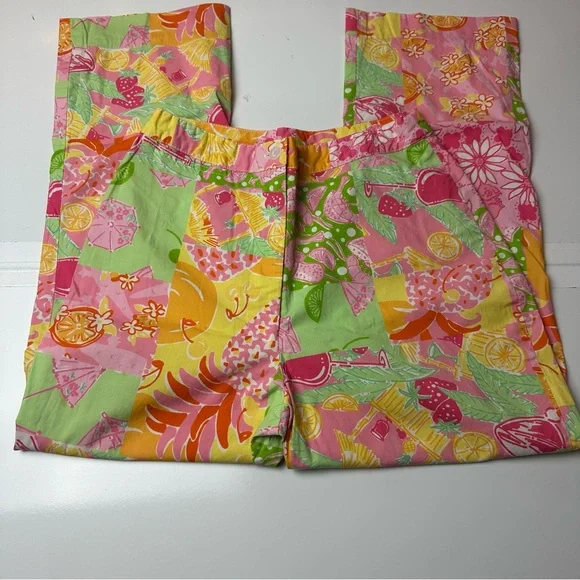 Lilly Pulitzer Patchwork Capri Pants | Y2K Palm Beach Tropical Preppy Cropped