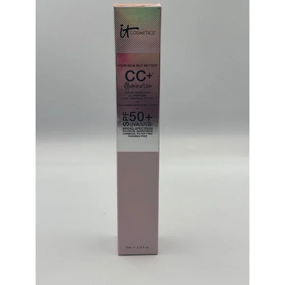 It Cosmetics CC+ Illumination SPF 50+ Full Coverage Cream Medium 2.53oz 75ml