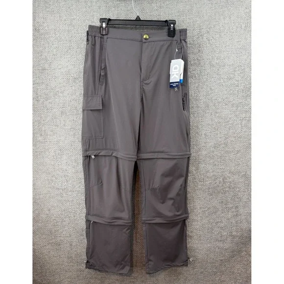 Little Donkey‎ Andy Womens Convertible Hiking Pants Gray UPF 50 Quick Dry Size L