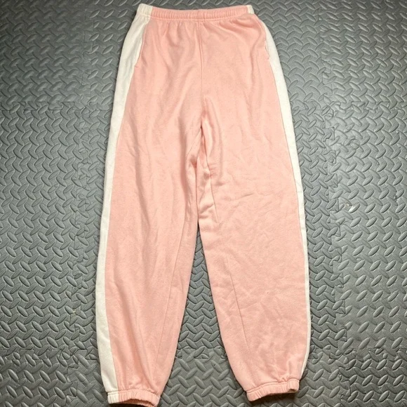 SO The Lounge Life Jogger Juniors Pink and‎ White With Side Stripes Size XS