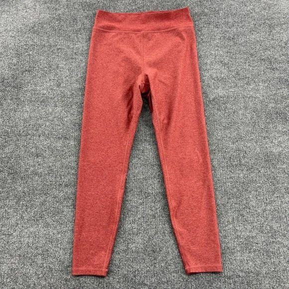 Old Navy Leggings Womens M Rust Coral Go Dry Cloud Activewear Yoga Gym Workout