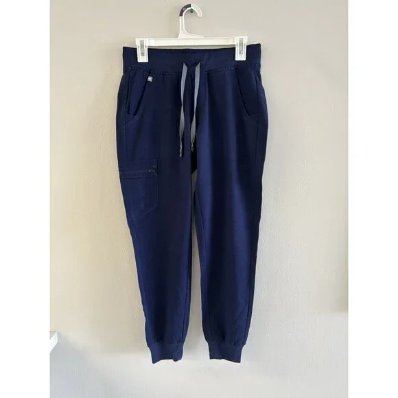 FIGS Zamora High Waisted Scrub Pants Jogger Navy Blue Size S