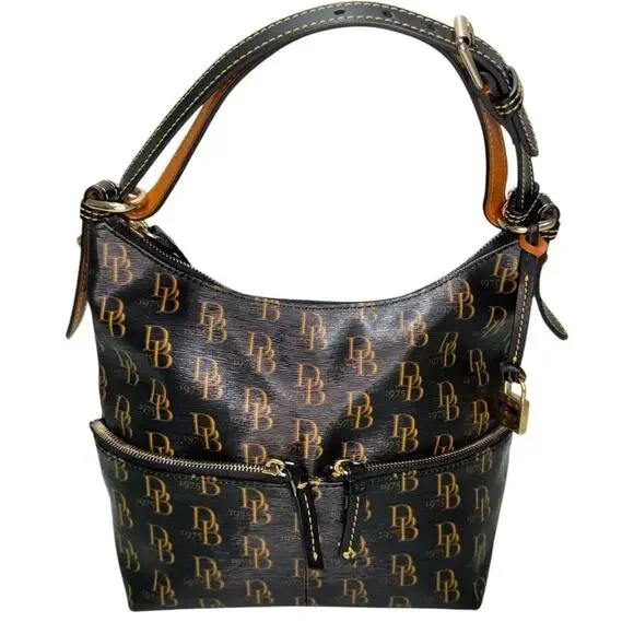 Dooney & Bourke Signature Logo 1975 Medium Zipper Pocket Sac Bag