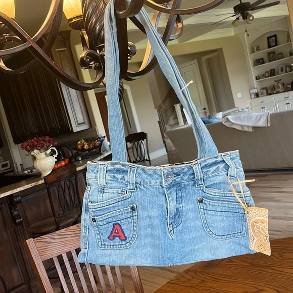 Auburn University Denim Purse Jean Bag New