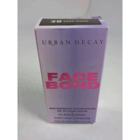 Urban Decay Face Bond Waterproof Foundation 24HR 3% Niacinamide 39 Deep Warm