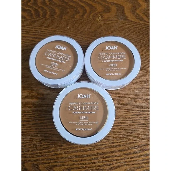 JOAH Cashmere Powder Foundation TW050 Tan‎ 3 Pack New