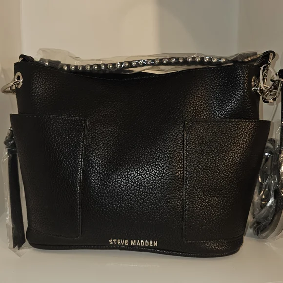 Steve Madden Bucket Bag With Studded Shoulder Strap And Crossbody Strap NWTs