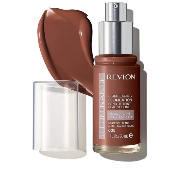 NEW Revlon Illuminance Skin-Caring Liquid Foundation - 605 Rich Mahogany‎