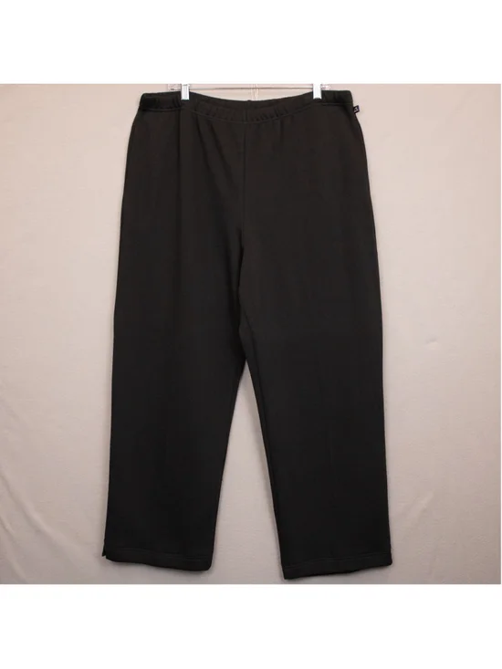 Pendleton black cotton knit straight leg pull on pants-1X