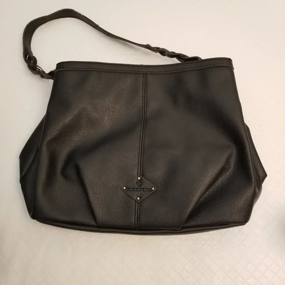 St. John's Bay Black Handbag Faux Leather 12 X 11 X 4.5