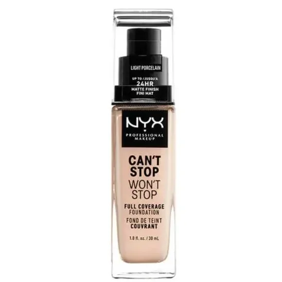 NYX MAKEUP Can't Stop Won't Stop Full Coverage Foundation Light Porcelain
