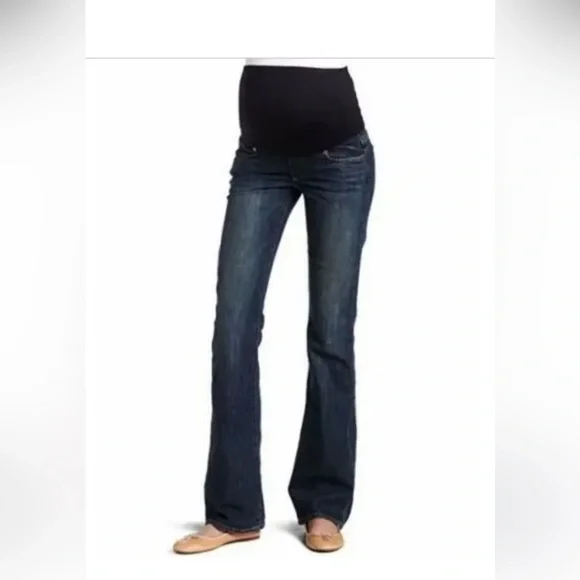 Paige jeans Maternity Laurel Canyon Boot Jeans stretch tummy panel sz 31